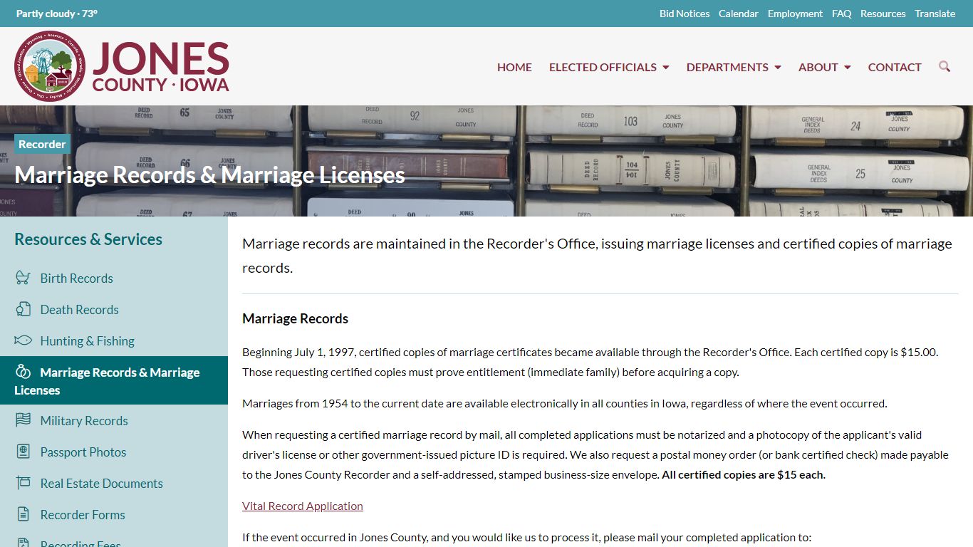 Marriage Records & Marriage Licenses in Jones County, Iowa