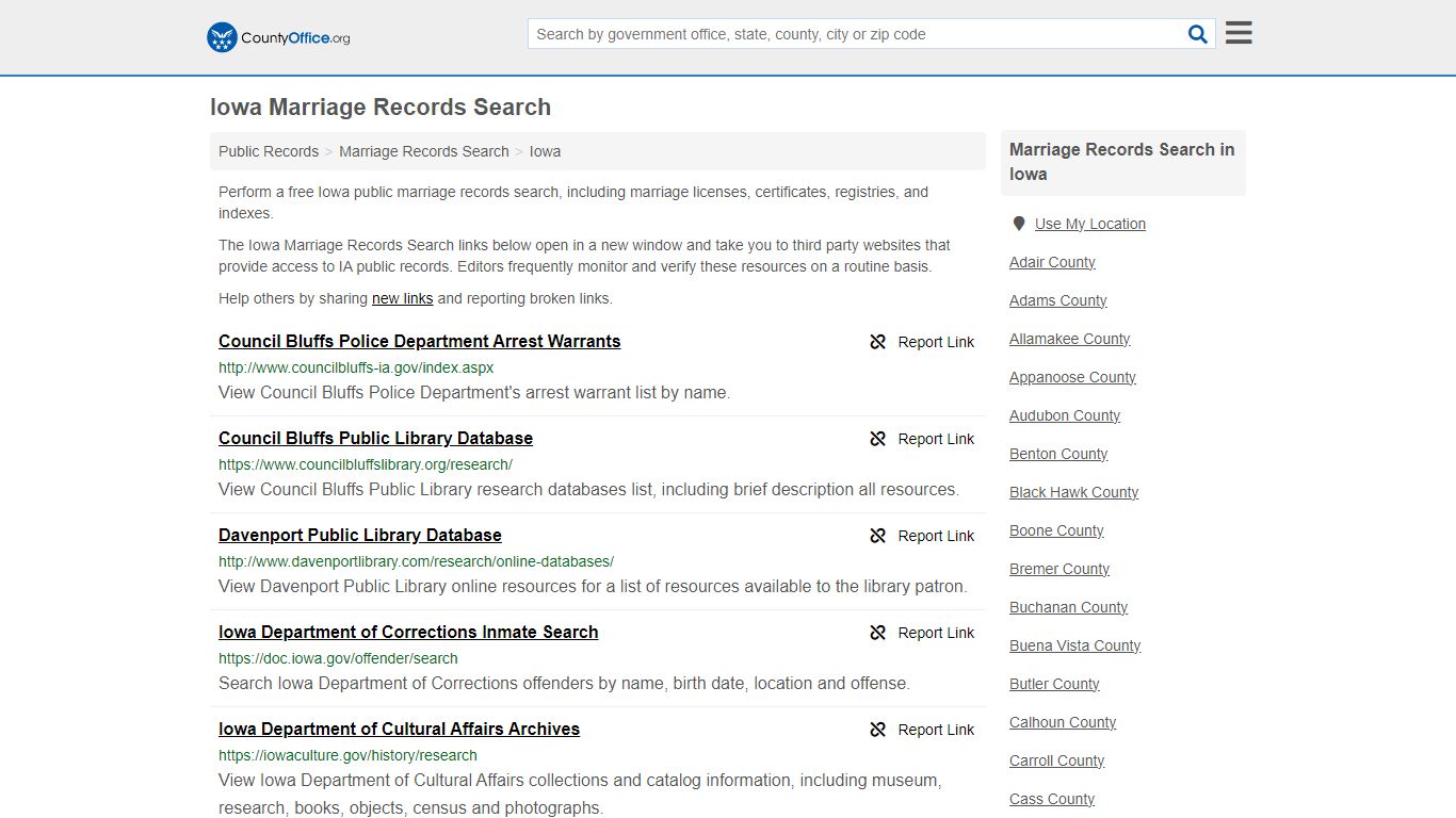 Marriage Records Search - Iowa (Marriage Licenses & Certificates)